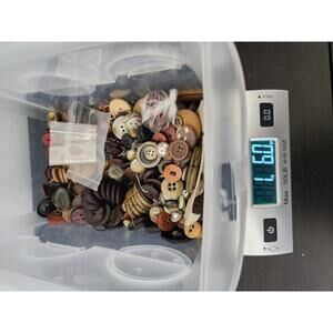 Brown Buttons various shapes and sizes, new, vintage